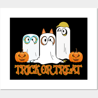 Bluey Trick Or treat Posters and Art